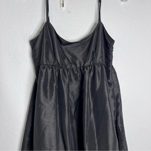 Chelsea & Violet Dress Womens 10 Midi Black Tiered Satin Y - Picture 3 of 9